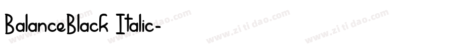 BalanceBlack Italic字体转换